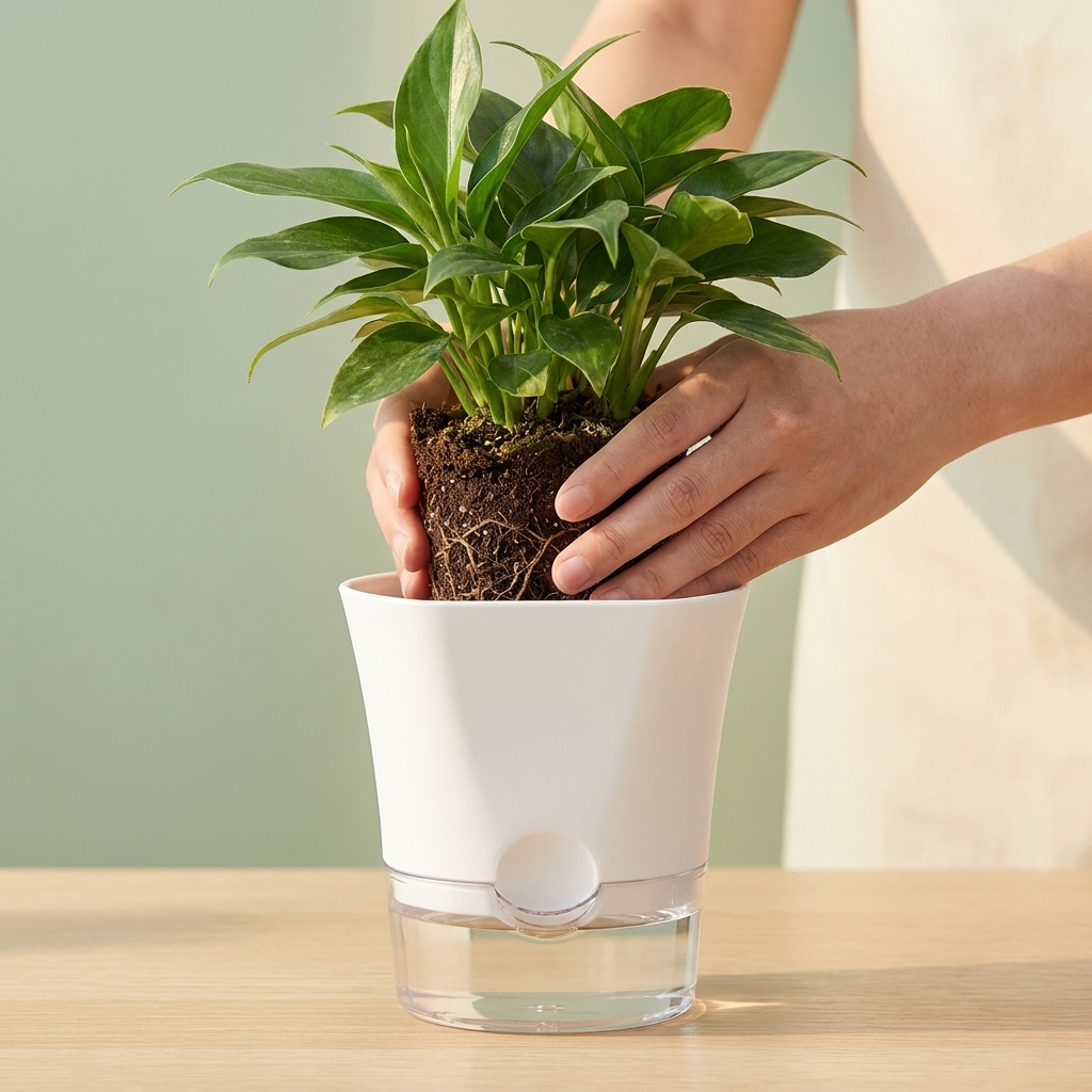 VasoClear™ — Vaso Autoirrigável Transparente para Plantas